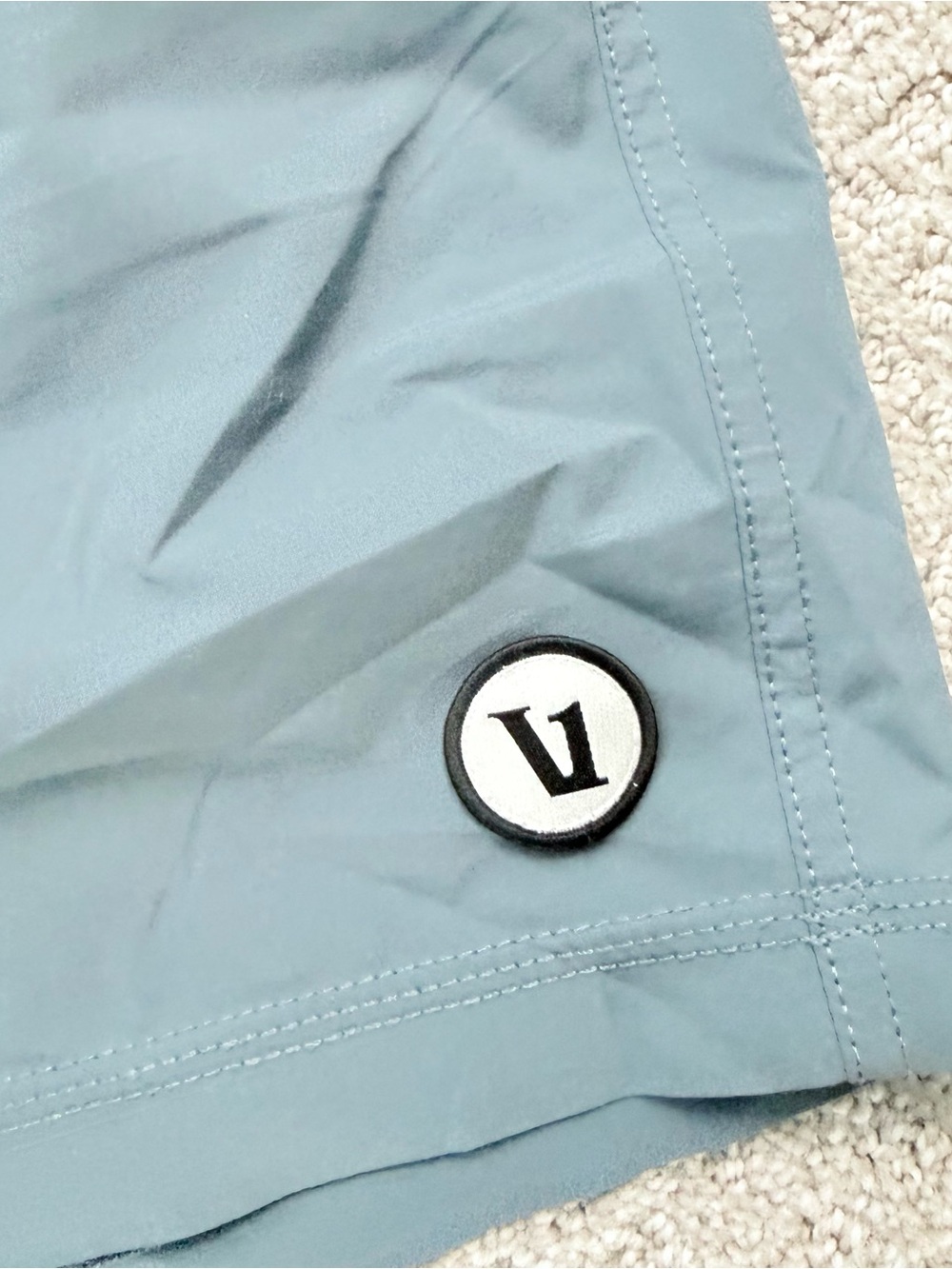Vuori Slate Blue Kore Drawstring Performance Shorts - Picture 2 of 5